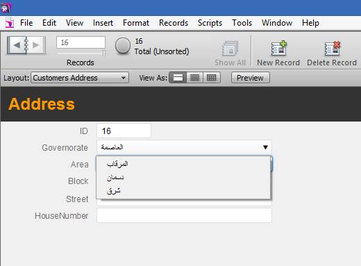 النتيجة النهائية، قائمة مناطق ديناميكية