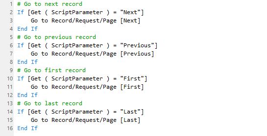 مثال بسيط على عمل مكتبة أوامر للتنقل بين السجلات
